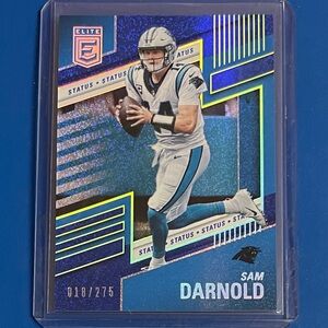 Sam Darnold [*Status Sparkle]#85 2022 Panini Donruss Elite Football Trading Card